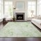 Homeroots 5' X 8' Green And Ivory Floral Washable Indoor Outdoor Area Rug 583089 - alternate 2