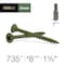 Hillman Deck Plus No. 8 Ga. X 1 5/8 in. L Green Star Flat Head Exterior Deck Screws 6 lb 735 48398 - alternate 2