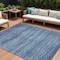 Homeroots 8' X 10' Denim Blue And Sky Blue Abstract Washable Indoor Outdoor Area Rug 618271 - alternate 1