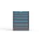 Strong Hold 6 drawer cabinet - (1x 2ft, 1x 3ft, 1x 4ft, 3x 5ft) - Blue accents - Keyed Alike S3036-PPAAS-0605FS - alternate 1