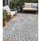 Homeroots 5' X 8' Gray And Ivory Geometric Washable Indoor Outdoor Area Rug 595074 - alternate 1