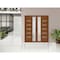 Vdomdoors Front Exterior Prehung Metal-Plastic Double Doors / MANUX 8088 Walnut / Office Commercial and Resid MANUX8088DEXD-WLN-RH-W72xH80 - alternate 2