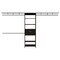 Homeroots 118" Black Manufactured Wood Organizer 478430 - alternate 1