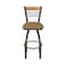 Holland Bar Stool Co Eleanor 30in Swivel Bar Stool with Bronze Finish, Medium Back and Canter Saddle Seat 880 - alternate 4