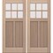 Doornmore CRF-P2G6, 74.5" x 82" ( 2x36" Door) Right Hand, Mahogany SDL 6 Lite Exterior Door CRF-P2G6-SW-3680_2_RI - alternate 1