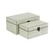 Homeroots Set of Two White Wood Box With Lid, 2PK 489383 - alternate 3