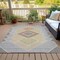 Homeroots 5' X 8' Pewter Copper And Silver Geometric Washable Indoor Outdoor Area Rug 631922 - alternate 3