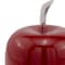 Homeroots 6" Red Aluminum Decorative Apple Tabletop Sculpture 354694 - alternate 2