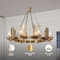 Vidalite Aurelia 8-Light Brass Chandelier, Round Pendant Chandelier Light in Brass, Clear Glass Shades CE1013050 - alternate 4