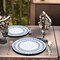 Smarty Had A Party White w/Blue and Silver Royal Rim Plastic Dinnerware Set (120 Dinner Plates+120 Salad Plates), 240PK 970BLSVP-CASE - alternate 1