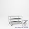 Pucel Heavy Duty Shop Truck, 48 in W x 24 in D x 33.5 in H, Three Shelves, Push Handle, Light Blue 2448-DT-3S - alternate 1