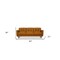 Homeroots 83" Orange Leather Sofa With Black Legs 491283 - alternate 2
