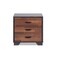 Homeroots 19" Espresso And Walnut Brown Three Drawer Wood Nightstand 286443 - alternate 1
