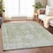 Homeroots 9' X 12' Artichoke Green Oriental Washable Indoor Outdoor Area Rug 607588 - alternate 4