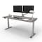 We'Re It Electric Sit Stand Desk, 46.25 H, 30 W X Laminate wood, metal, Brushed Silver, Sarum Twill VL22BS7230-8827 - alternate 1
