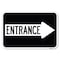 Signmission Right Arrow Entrance, 18 Inch X 24 Inch 1 Sign, Heavy Gauge Aluminum A-1824-24234 - alternate 1