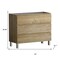 Homeroots 40" Oak Wood Freestanding Bathroom Vanity With White Sink And Three Drawers 627373 - alternate 2