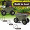 Pure Garden Rolling Garden Cart w/ Seat Plastic Storage w/ Bench & Interior Tool Tray Gardening Stool 50-LG1502 - alternate 3
