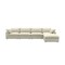 Homeroots Khaki Linen Blend Modular L Shaped Five Piece Corner Sectional 714573 - alternate 1