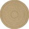 Homeroots 8' Natural And Brown Round Handmade Indoor Outdoor Area Rug 550720 - alternate 2