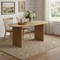 Homeroots 79" Natural Solid Wood Double Pedestal Base Oval Dining Table 712146 - alternate 3