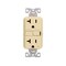 Eaton Wiring Devices Eaton Tamper-Resistant GFCI Receptacle, 125 V, 20 A, NEMA: NEMA 5-20R, Back, Side Wiring, Ivory TRGF20V - alternate 2
