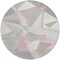 Homeroots 8' Blush Ivory And Gray Round Geometric Washable Indoor Outdoor Area Rug 616690 - alternate 2