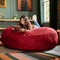 Homeroots 72" Cinnabar Microsuede Bean Bag Chair 546902 - alternate 4