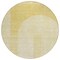 Homeroots 8' Gold Ivory And Yellow Round Geometric Washable Indoor Outdoor Area Rug 582712 - alternate 4