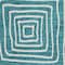 Homeroots 3' X 5' Teal Blue And Ivory Geometric Washable Indoor Outdoor Area Rug 600780 - alternate 2