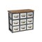 Homeroots 14" Brown And Gray Solid Wood And Metal Desk Organizer 487920 - alternate 1