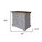 Homeroots 27" Gray One Drawer Nightstand 527066 - alternate 2
