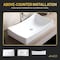 Anzzi 22 in Rectangular Ceramic Vessel Sink Basin, Glossy White, Curved Edge for Countertop Bathroom Vanity LS-AZ929 - alternate 3
