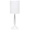 Homeroots 23" White Metal Table Lamp With White Cylinder Shade 643432 - alternate 3