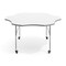 Flash Furniture Commercial Adjustable Height Flower Activity Table with Locking Casters-White XU-A60-FLR-WHT-T-A-CAS-GG - alternate 2
