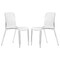 Leisuremod Murray Modern Dining Chair, Clear, 2PK MC20CL2 - alternate 1