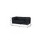 Homeroots 69in Black And Silver Italian Leather Loveseat 477571 - alternate 3