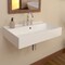 Whitehaus Collection 32 in Rectangular Wall Mount Basin with Single Faucet Drilling and Overflow B-AG81-3H - alternate 3