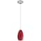 Access Lighting Champagne, Pendant, Brushed Steel Finish, Red Glass 28012-1C-BS/RED - alternate 3