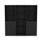Homeroots 71" Black Five Tier Bookcase with Four doors 546352 - alternate 1