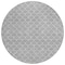 Homeroots 8' Gray And Ivory Round Geometric Washable Indoor Outdoor Area Rug 596191 - alternate 2