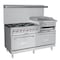 Koolmore 60 in. 6 Burner Commercial Natural Gas Range with 24 in. Griddle and Broiler KM-CRGB60-NG - alternate 3