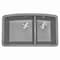 Msi Grrey Quartz 32in x 19in Undermount 60/40 Double Bowl Kitchen Sink ZOR-QTZ-DBSNK-0105 - alternate 1