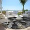 Homeroots 8' Black Gray And Ivory Round Polka Dot Washable Indoor Outdoor Area Rug 594216 - alternate 2