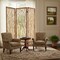 Homeroots 69" Brown Wood Folding Three Panel Screen Room Divider 274728 - alternate 2