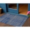 Homeroots 3' X 5' Navy Blue Gray And Brown Striped Washable Indoor Outdoor Area Rug 597409 - alternate 1