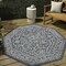 Jonathan Y Malta Bohemian Medallion Textured Weave Teal/Gray 5 ft Octagon Indoor/Outdoor Area Rug SMB104B-5TGN - alternate 1