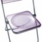 Leisuremod Lawrence Acrylic Folding Chair with Metal Frame, Magenta LF19PU - alternate 2