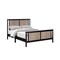 Homeroots Black And Walnut Reversible Solid Wood Full Bed Frame 530211 - alternate 3