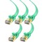 Maximm 15ft Cat7 Flat Shielded Ethernet Cable 10Gbps RJ45, 5PK, Green, 5PK CAT7F-15GN5PK - alternate 1